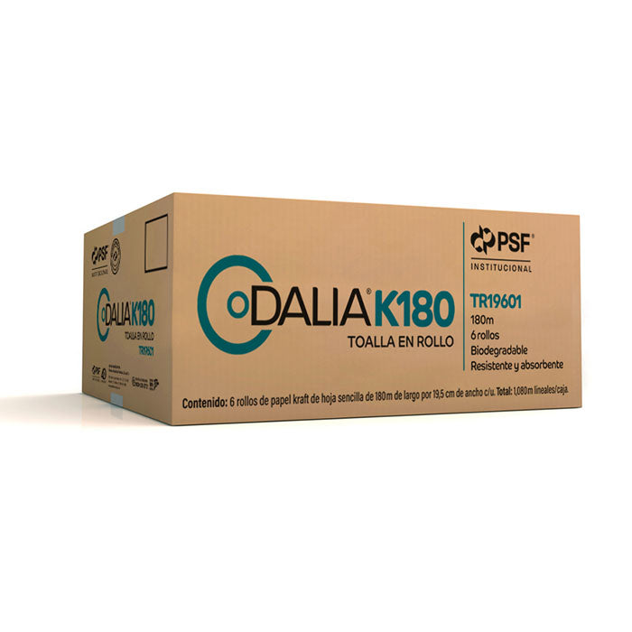 TOALLA EN ROLLO CAFÉ DALIA K180 DE 180 MTS