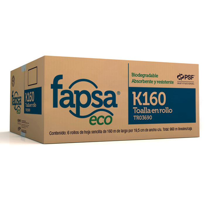 TOALLA EN ROLLO CAFÉ FAPSA ECO DE 160 MTS