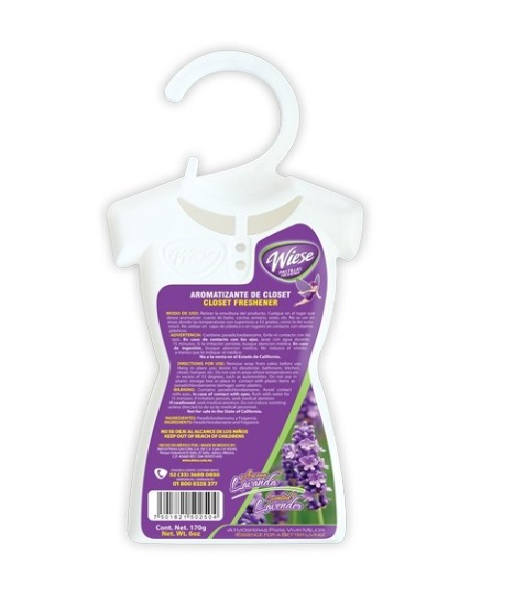 AROMATIZANTE DE CLOSET VESTIDO LAVANDA 170 g